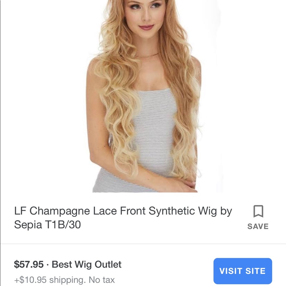 Long blonde wig